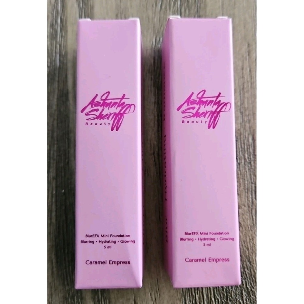 2X Ashunta Sheriff Beauty Blur EFX Mini Foundation Caramel Empress Sealed 5ml